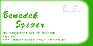 benedek sziver business card